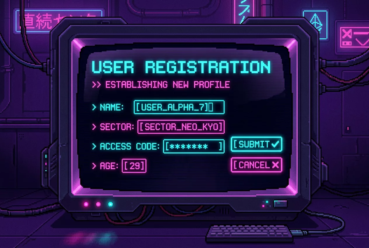Account creation and avatar setup in Teknos
